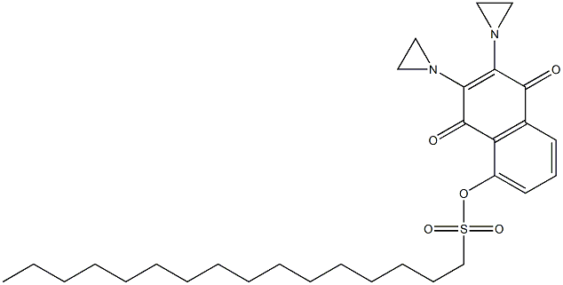 2,3-Bis(1-aziridinyl)-5-[hexadecylsulfonyloxy]-1,4-naphthoquinone Struktur