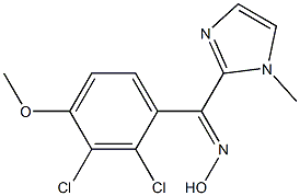 (E)-(2,3-Dichloro-4-methoxyphenyl) (1-methyl-1H-imidazol-2-yl) ketone oxime Struktur