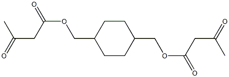 Bisacetoacetic acid (cyclohexane-1,4-diyl)bismethylene ester Struktur