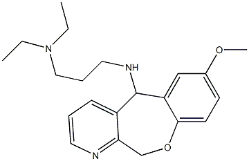 5,11-Dihydro-5-(3-diethylaminopropylamino)-7-methoxy[1]benzoxepino[3,4-b]pyridine Struktur