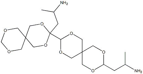 3,3'-Bis(2-aminopropyl)-3,9'-bi[2,4,8,10-tetraoxaspiro[5.5]undecane] Struktur