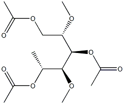 1-O,3-O,5-O-Triacetyl-2-O,4-O-dimethyl-6-deoxy-D-galactitol Struktur