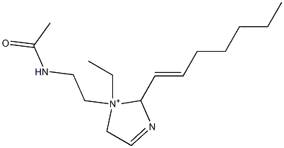 1-[2-(Acetylamino)ethyl]-1-ethyl-2-(1-heptenyl)-3-imidazoline-1-ium Struktur