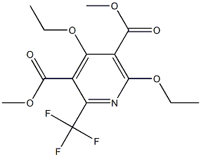 4,6-Diethoxy-2-trifluoromethylpyridine-3,5-dicarboxylic acid dimethyl ester Struktur