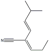 (3E)-5-Methyl-2-(propan-1-ylidene)-3-hexenenitrile Struktur