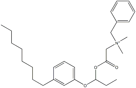 N,N-Dimethyl-N-benzyl-N-[[[1-(3-octylphenyloxy)propyl]oxycarbonyl]methyl]aminium Struktur