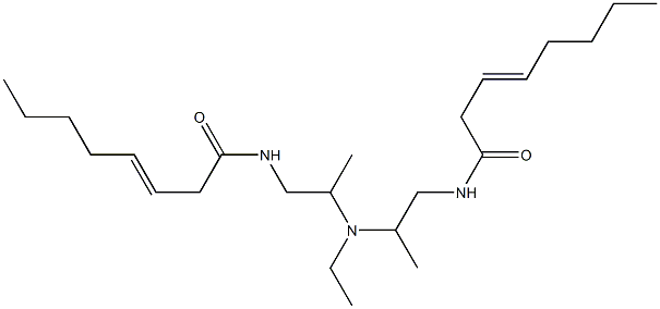 N,N'-[Ethyliminobis(2-methyl-2,1-ethanediyl)]bis(3-octenamide) Struktur