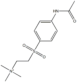 2-[p-(Acetylamino)phenylsulfonyl]ethyltrimethylaminium Struktur