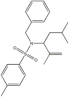 N-Benzyl-N-(1-isopropenyl-3-methylbutyl)-4-methylbenzenesulfonamide Struktur