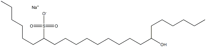 17-Hydroxytricosane-7-sulfonic acid sodium salt Struktur