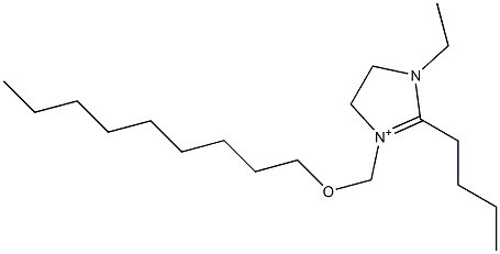 1-Ethyl-2-butyl-3-[(nonyloxy)methyl]-4,5-dihydro-1H-imidazol-3-ium Struktur