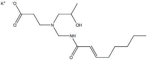 3-[N-(2-Hydroxypropyl)-N-(2-octenoylaminomethyl)amino]propionic acid potassium salt Struktur