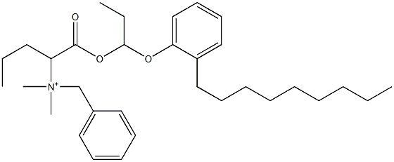 N,N-Dimethyl-N-benzyl-N-[1-[[1-(2-nonylphenyloxy)propyl]oxycarbonyl]butyl]aminium Struktur