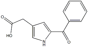 (5-Benzoyl-1H-pyrrol-3-yl)acetic acid Struktur