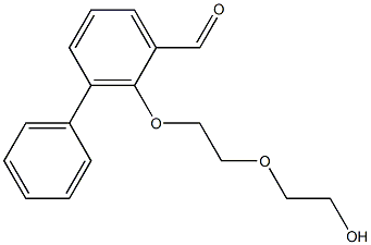 3-Phenyl-2-[2-(2-hydroxyethoxy)ethoxy]benzaldehyde Struktur