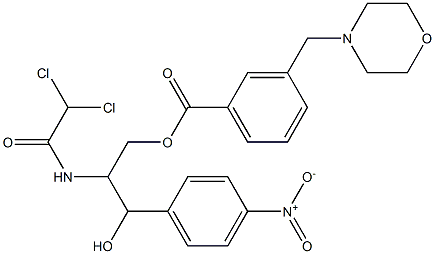 2-(2,2-Dichloroacetylamino)-1-(4-nitrophenyl)-1,3-propanediol 3-(3-(morpholinomethyl)benzoate) Struktur