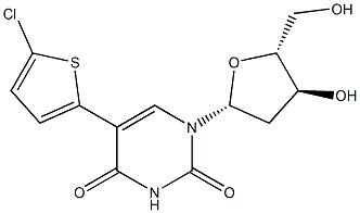 5-(5-Chloro-2-thienyl)-2'-deoxyuridine Struktur