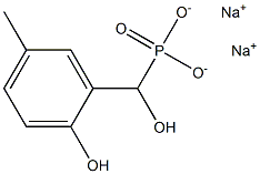 Hydroxy(2-hydroxy-5-methylphenyl)methylphosphonic acid disodium salt Struktur