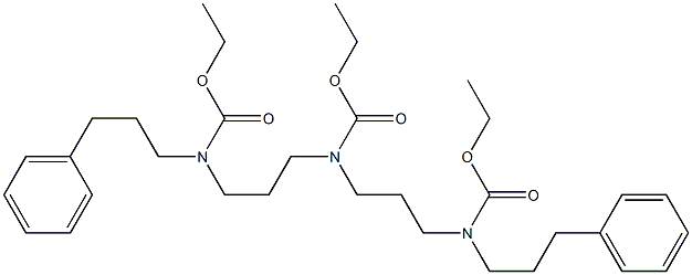 Ethoxycarbonyliminobis(trimethylene)bis(3-phenylpropylcarbamic acid)diethyl ester Struktur