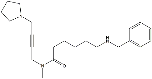 N-Methyl-N-[4-(1-pyrrolidinyl)-2-butynyl]-6-(benzylamino)hexanamide Struktur