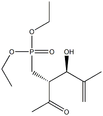 [(2R,3R)-2-Acetyl-3-hydroxy-4-methyl-4-pentenyl]phosphonic acid diethyl ester Struktur