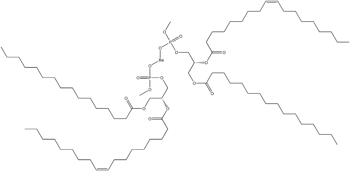 Bis[[(R)-2-[[(Z)-1-oxo-9-octadecenyl]oxy]-3-[(1-oxohexadecyl)oxy]propoxy](methoxy)phosphinoyloxy]barium Struktur