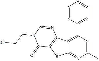 3-(2-Chloroethyl)-7-methyl-9-phenylpyrido[3',2':4,5]thieno[3,2-d]pyrimidin-4(3H)-one Struktur