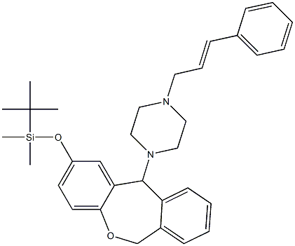 11-(4-Cinnamyl-1-piperazinyl)-2-(tert-butyldimethylsilyloxy)-6,11-dihydrodibenz[b,e]oxepin Struktur