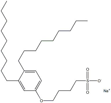 4-(3,4-Dinonylphenoxy)butane-1-sulfonic acid sodium salt Struktur