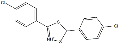 3,5-Di(4-chlorophenyl)-1,4,2-dithiazole-2-cation Struktur