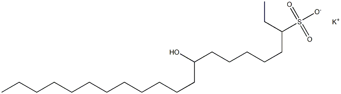 9-Hydroxyhenicosane-3-sulfonic acid potassium salt Struktur