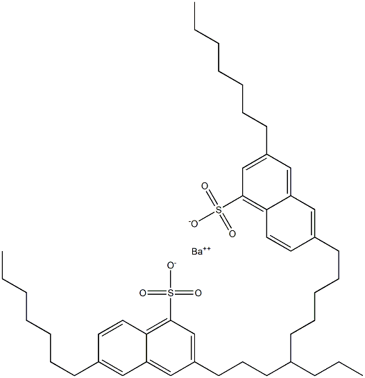 Bis(3,6-diheptyl-1-naphthalenesulfonic acid)barium salt Struktur