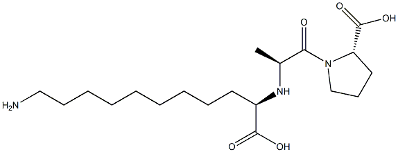 (R)-2-[[(S)-1-[[(2S)-2-Carboxypyrrolidin-1-yl]carbonyl]ethyl]amino]-11-aminoundecanoic acid Struktur