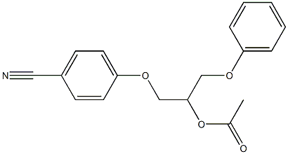 Acetic acid 1-(phenoxymethyl)-2-(4-cyanophenoxy)ethyl ester Struktur