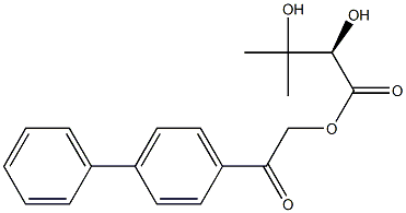 [R,(-)]-2,3-Dihydroxy-3-methylbutyric acid p-phenylphenacyl ester Struktur