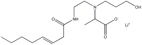 2-[N-(3-Hydroxypropyl)-N-[2-(3-octenoylamino)ethyl]amino]propionic acid lithium salt Struktur