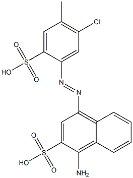 1-Amino-4-[(5-chloro-4-methyl-2-sulfophenyl)azo]-2-naphthalenesulfonic acid Struktur