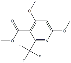 4,6-Dimethoxy-2-trifluoromethylpyridine-3-carboxylic acid methyl ester Struktur