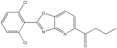 2-(2,6-Dichlorophenyl)-5-butanoyloxazolo[4,5-b]pyridine Struktur