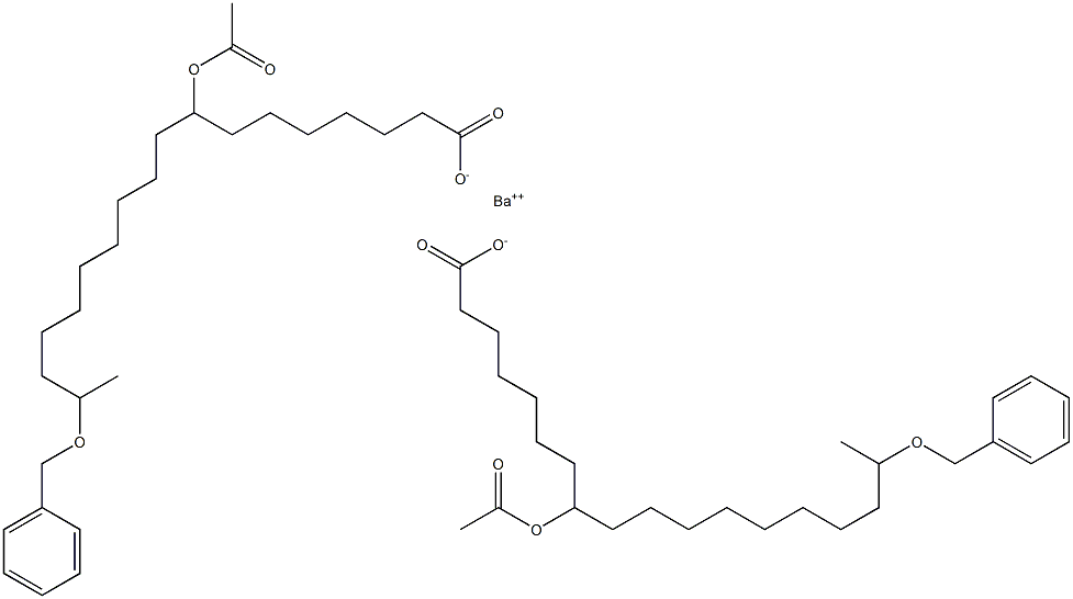 Bis(17-benzyloxy-8-acetyloxystearic acid)barium salt Struktur