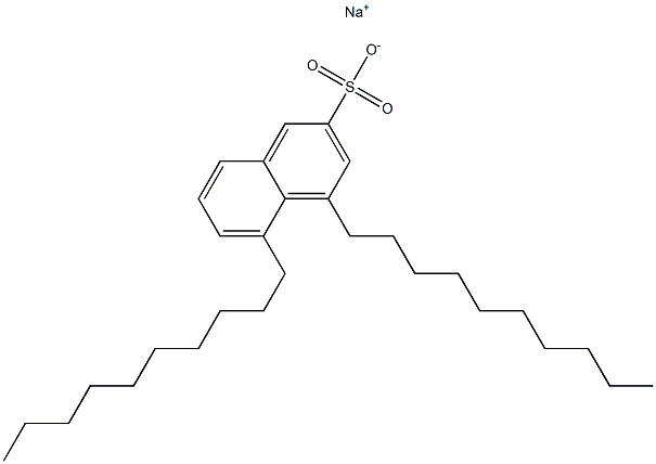 4,5-Didecyl-2-naphthalenesulfonic acid sodium salt Struktur