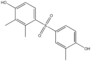 4,4'-Dihydroxy-2,3,3'-trimethyl[sulfonylbisbenzene] Struktur