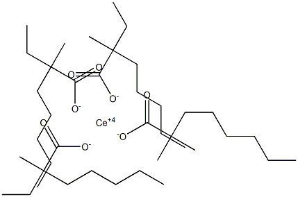 Cerium(IV)2,2-dimethyloctanoate=tris(2-ethyl-2-methylheptanoate) Struktur