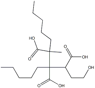 Butane-1,2,3-tricarboxylic acid 1-(2-hydroxyethyl)2,3-dipentyl ester Struktur