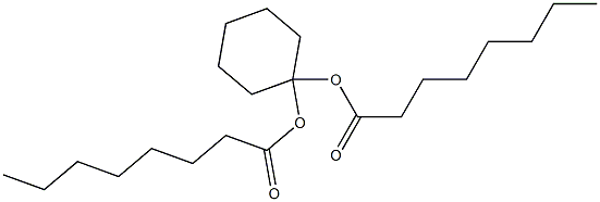 Dioctanoic acid 1,1-cyclohexanediyl ester Struktur