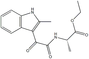 N-[(2-Methyl-1H-indol-3-yl)carbonylcarbonyl]-L-alanine ethyl ester Struktur