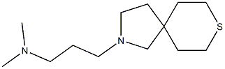 2-(3-Dimethylaminopropyl)-8-thia-2-azaspiro[4.5]decane Struktur