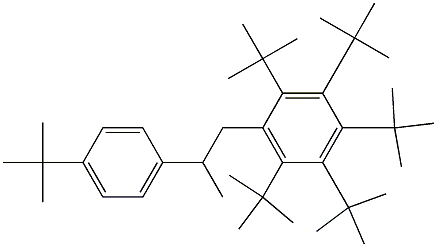 1-(Penta-tert-butylphenyl)-2-(4-tert-butylphenyl)propane Struktur