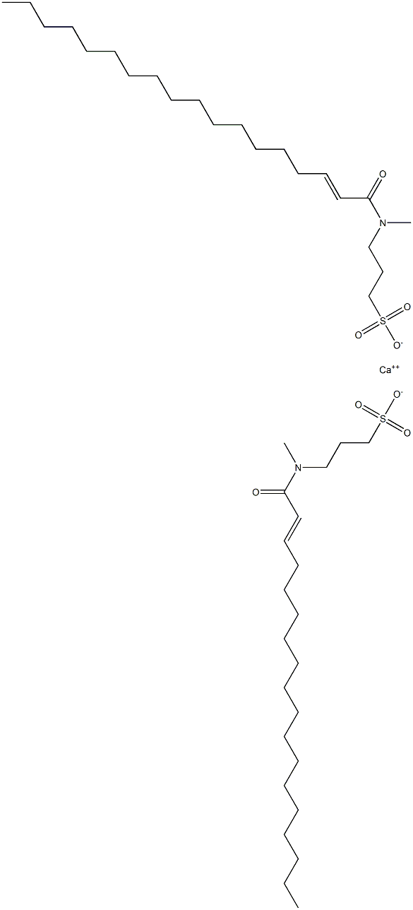 Bis[3-[N-(2-octadecenoyl)-N-methylamino]-1-propanesulfonic acid]calcium salt Struktur