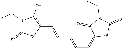 3-Ethyl-2-thioxo-5-[5-(3-ethyl-4-hydroxy-2-thioxo-4-thiazolin-5-yl)-2,4-pentadien-1-ylidene]thiazolidin-4-one Struktur